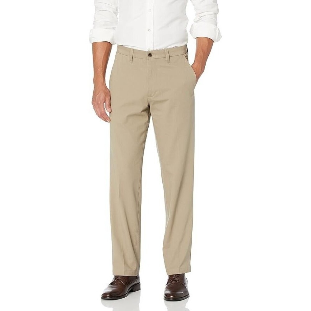 NEW Haggar Men's Luxury Comfort Classic Fit Stretch Chino Pants 34W  x 32